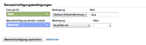 Alert Aufruf von 404-Fehlerseiten